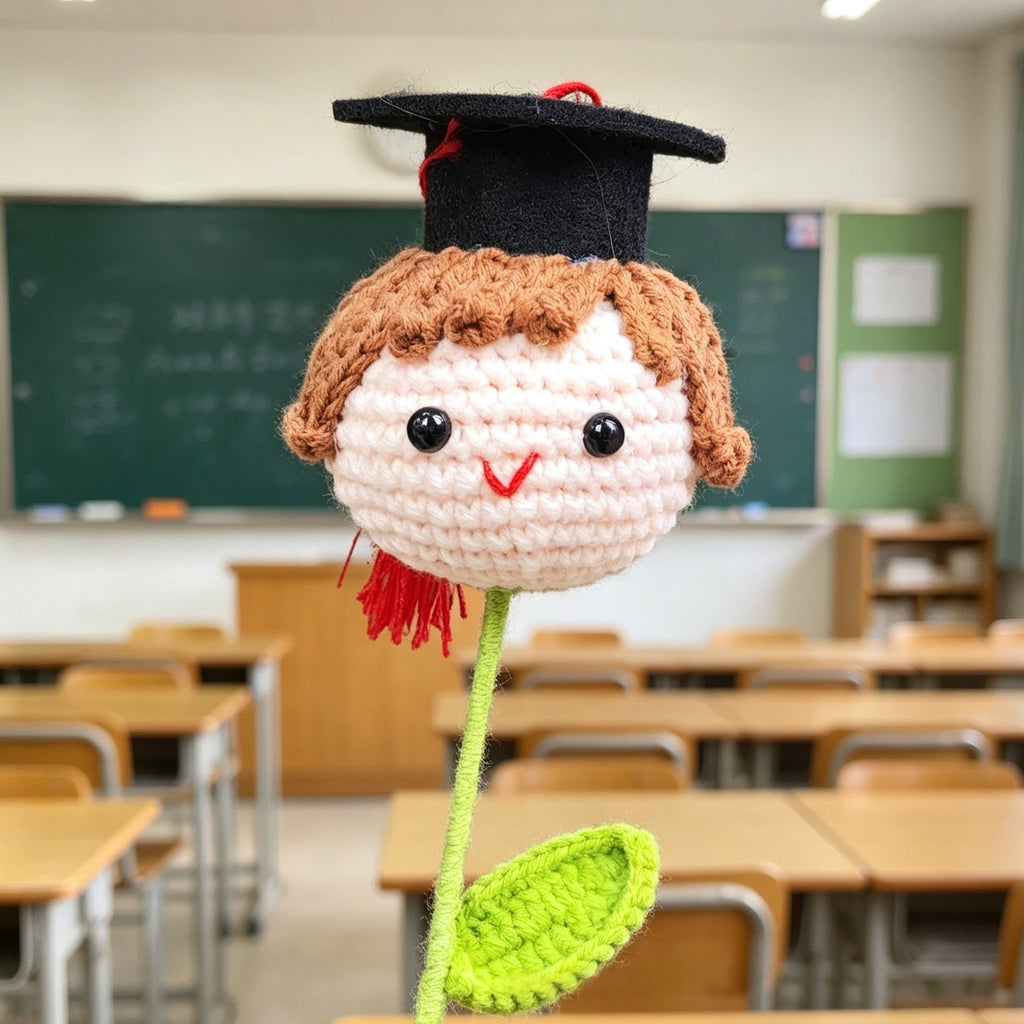 Bouquet tricoté et crocheté