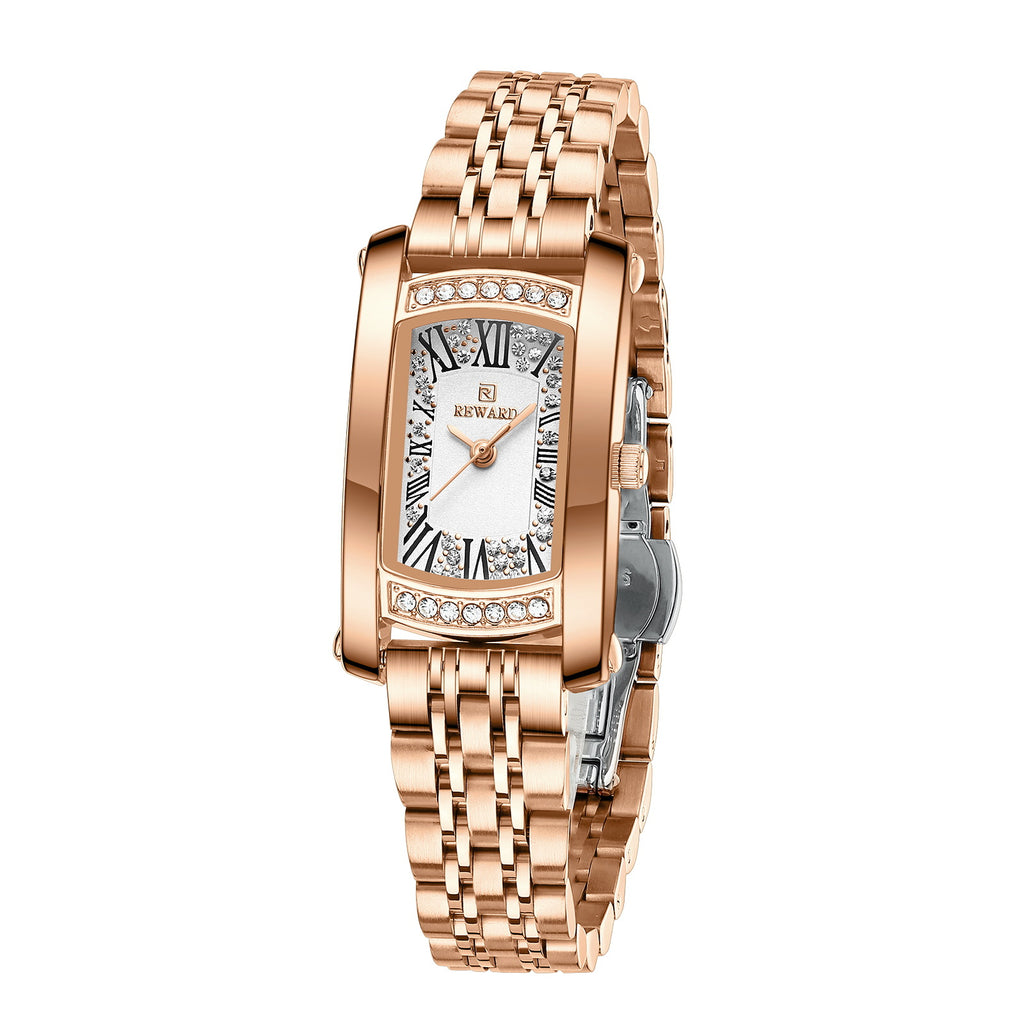 Fashion de luxe abordable Imperméable Femmes Square Quartz Wrist Watch