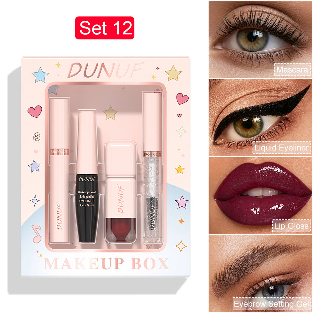 Mascara Eyeliner liquide Lip Gloss Makeup Set