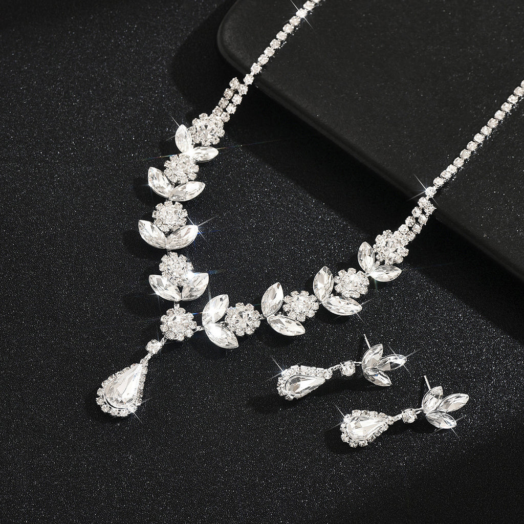Femmes Élégante mariée 2 Pcs Strass Set