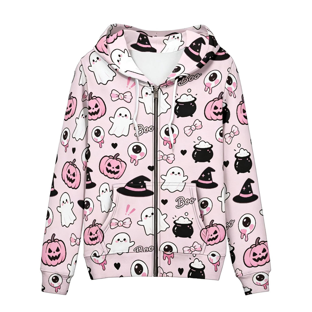 Chemise à capuche imprimé Halloween pour femmes