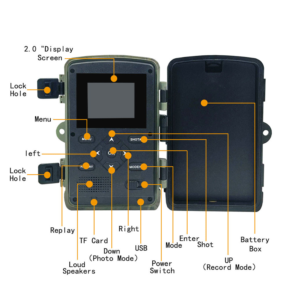 Caméra de chasse infrarouge HD Surveillance étanche