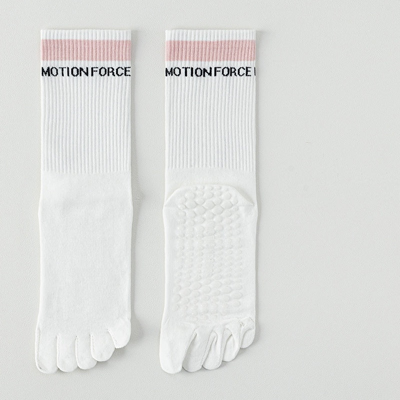 SpringSummer Chaussettes à cinq doigts pour le yoga et Pilates en couleurs vives pour les femmes