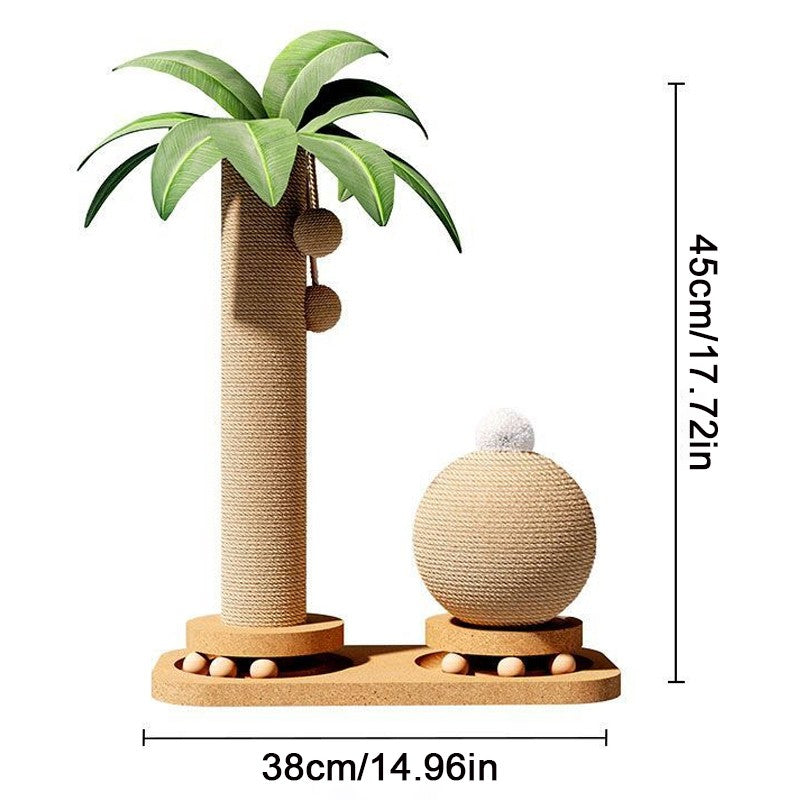 Tour d'arbre de chat Scratcher avec les Polonais Sisal & 2 boules de danse A