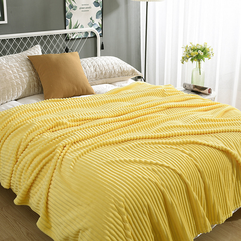 Solid Color Wide Vertical Stripe Cover