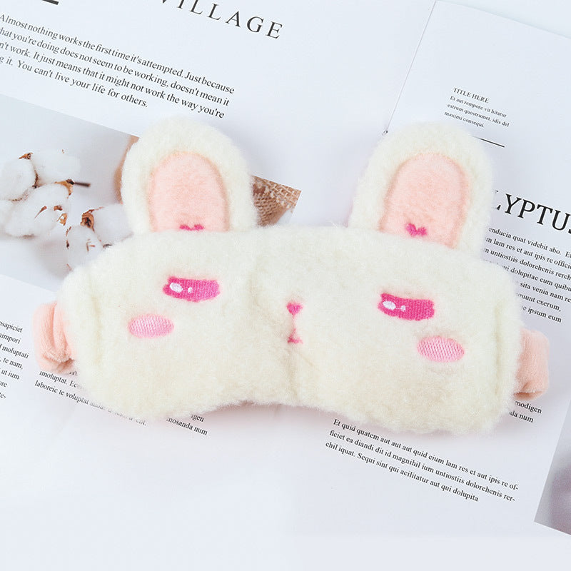 En peluche douce et mignon bande de cheveux Girly Coeur Shading Bunny Eye Masque