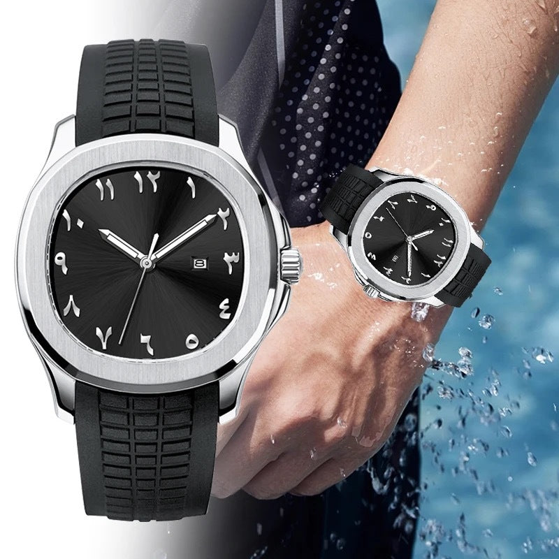 Montre Quartz étanche Classic Grenade bracelet en silicone