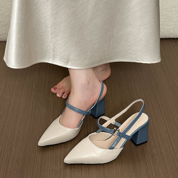 Chaussure de talon de bloc pour femmes d'été