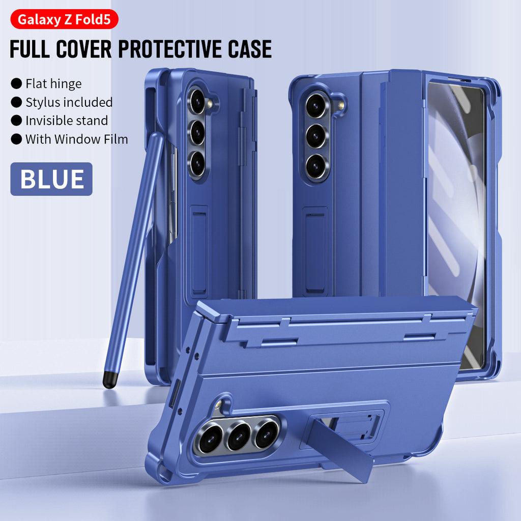 Case téléphonique Hinged Case avec protection d'écran intégré Pen côté fenteMagnetic KickstandEt P