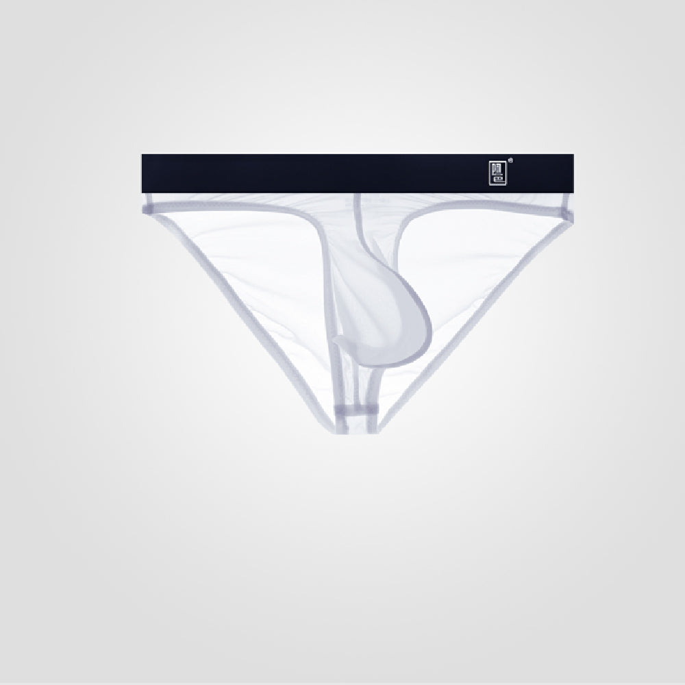 Sous-vêtements pour hommes Slips transparent en soie de glace Sexy Full transparent Trendy Personnalité masculine
