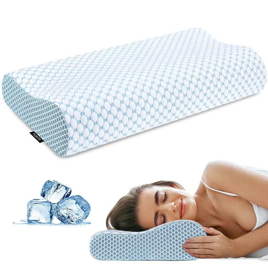 Slow rebound zero pressure memory foam pillow