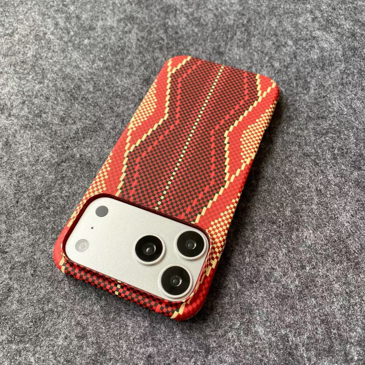 Étui de téléphone à texture kevlar résistant à l'empreinte digitale