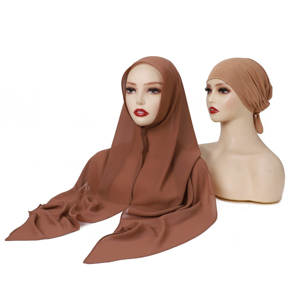 Set à capuche et foulard de même couleur