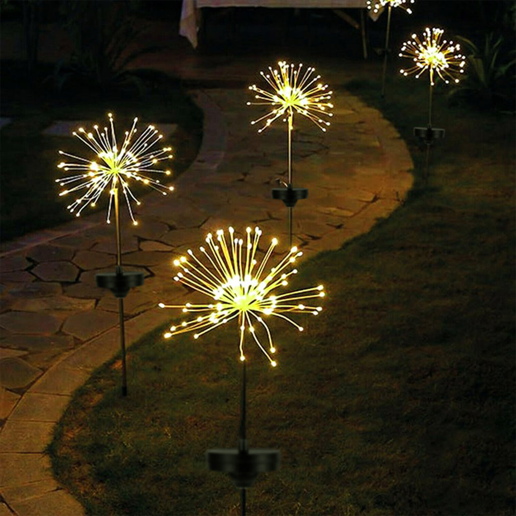 2Pcs Solar Powered Starburst Lights 240 LEDs Firework Lampe Jardin Chemin Lumières Decor pour Sp