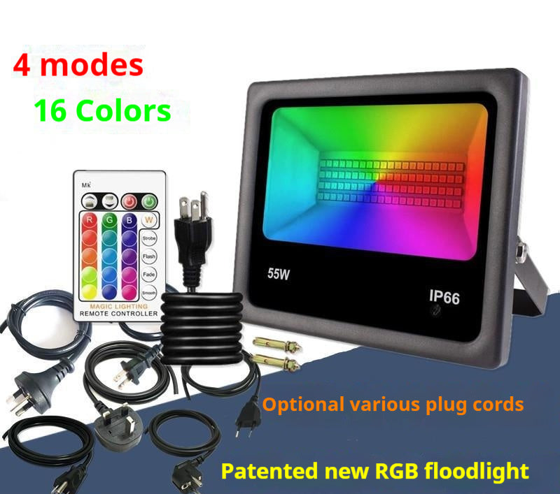 Colorful Remote Control Couleur Change Light Floodlight Outdoor Color Projection Lig