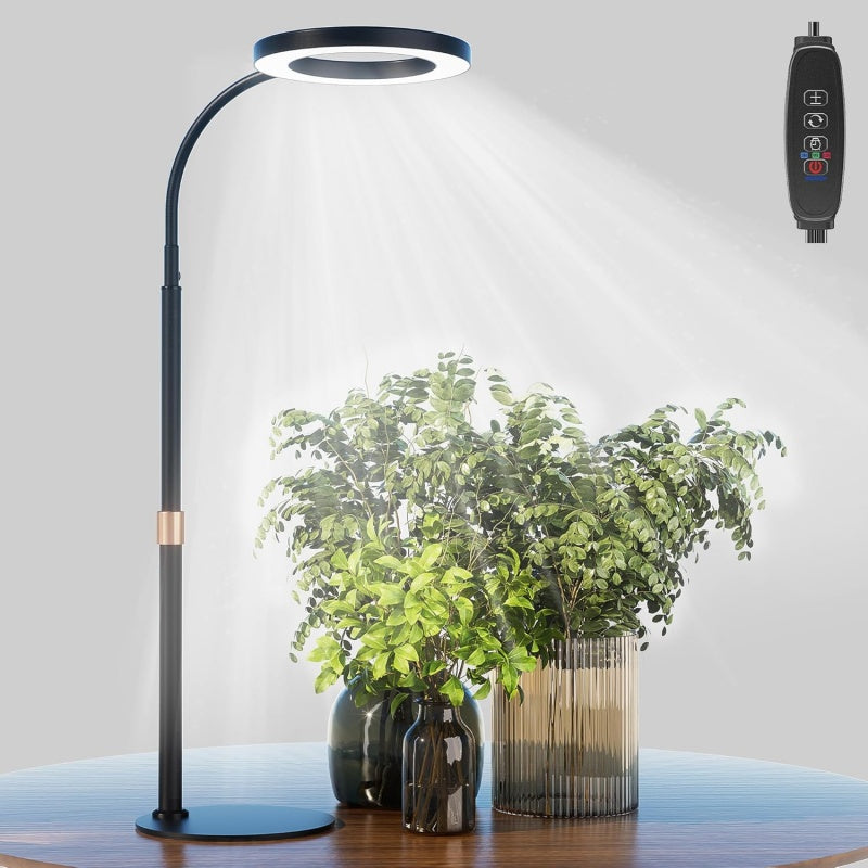 LED Grow lumières pour les plantes d'intérieur Halo anneau plein spectre croissance lampe Veg