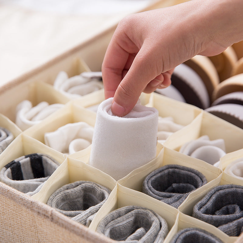Boîte de rangement pliable en coton lavable