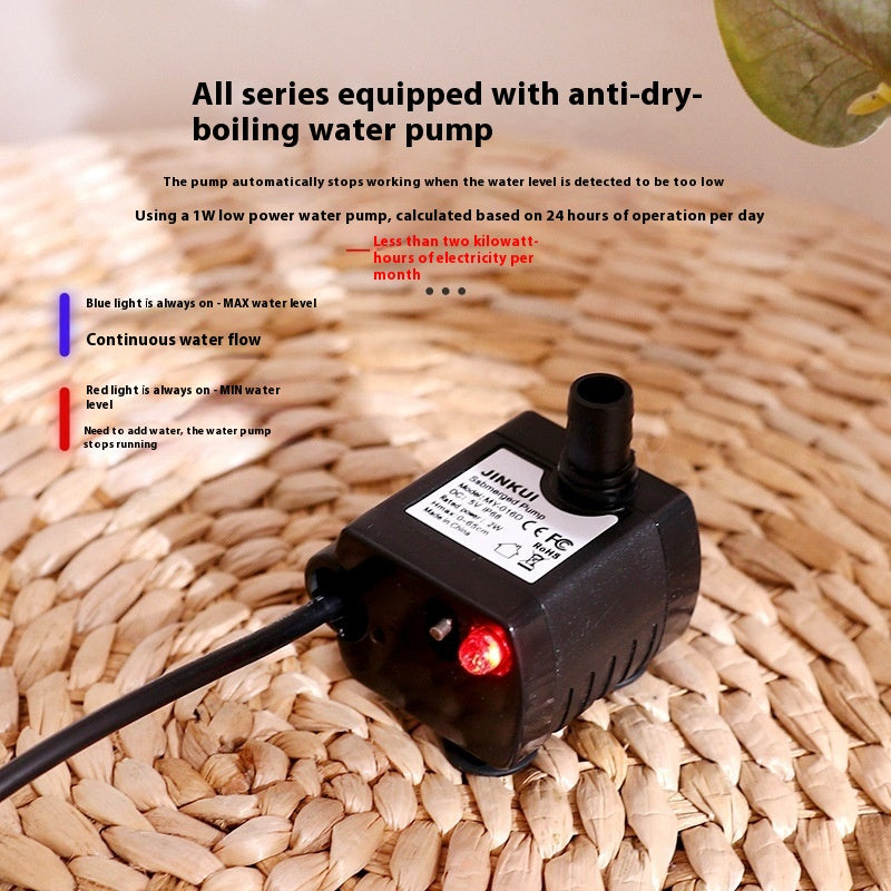 Dispensateur d'eau pour animaux de compagnie à filtre circulaire automatique de boule de cristal