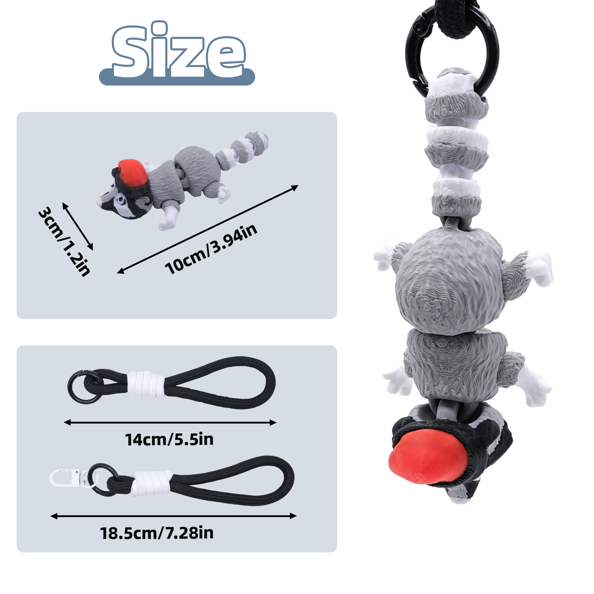 Porte-clés animal imprimé 3D