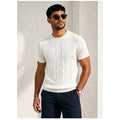Haut à manches courtes tricotées en V-Neck pour hommes