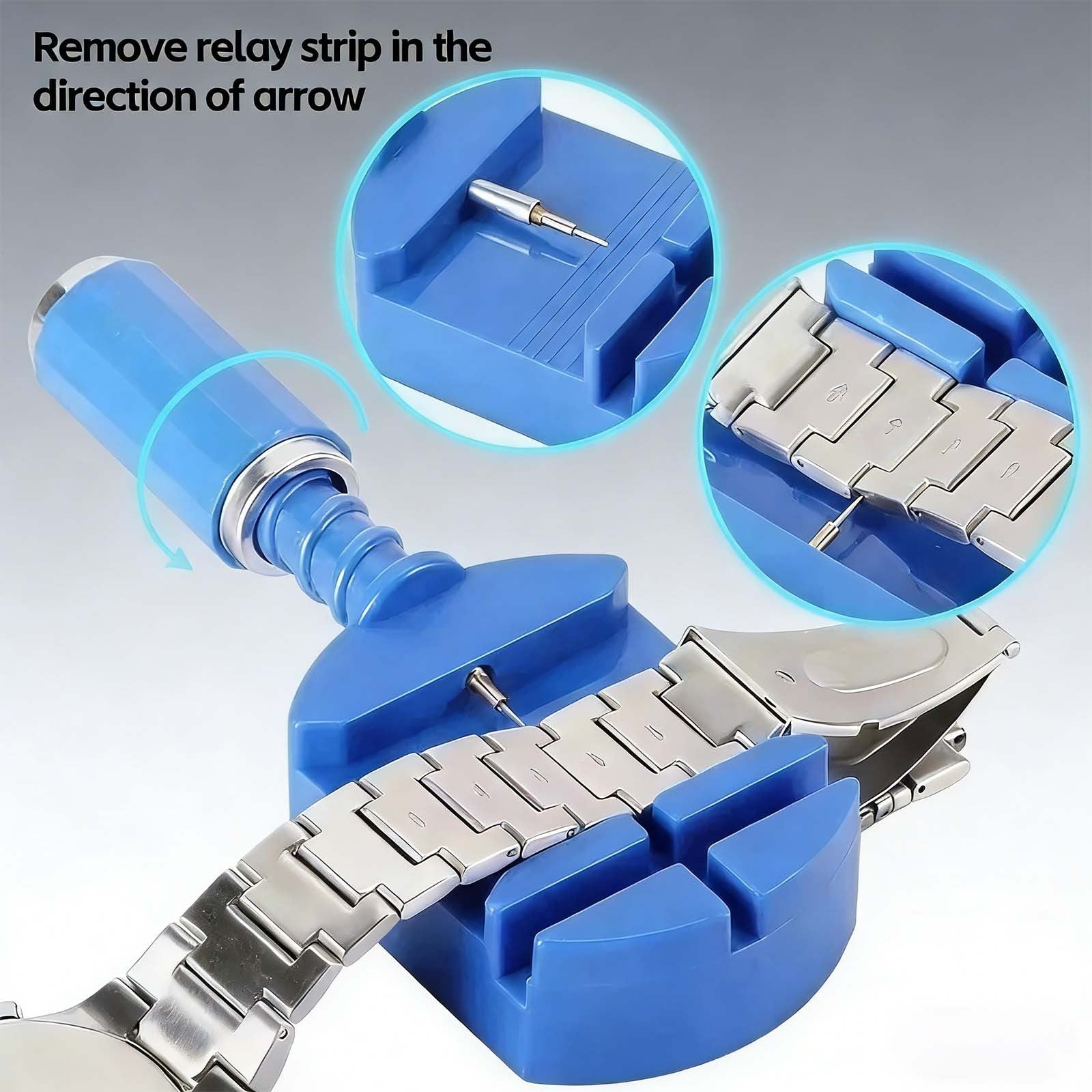147PCS Kit d'outils de réparation de montres Déchiqueteuse de cas de retour Spring Pin Bars Watchmaker
