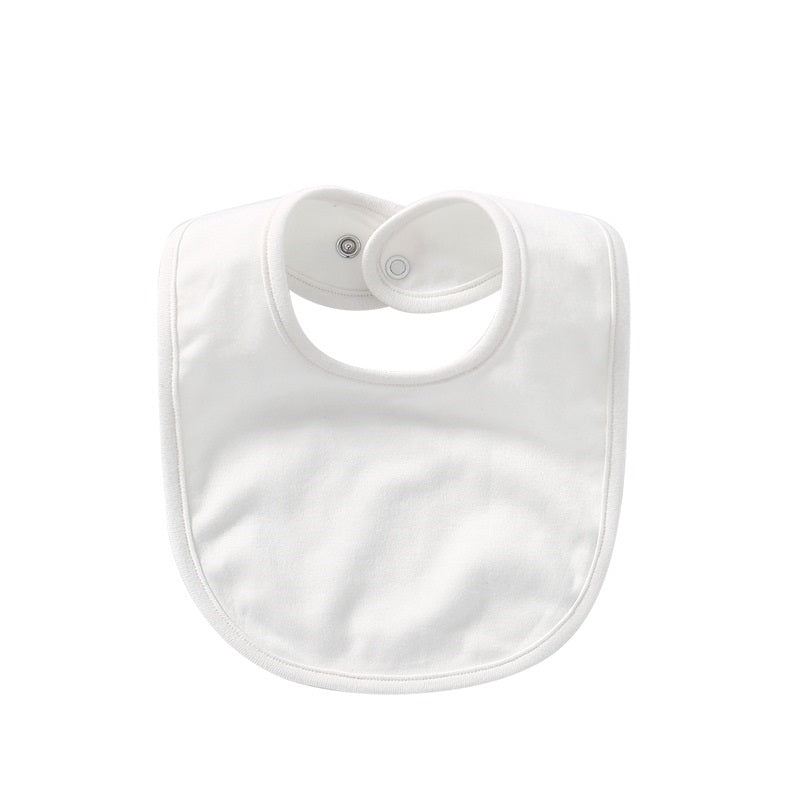 Bébé Produits Coton Bib de couleur solide avec boucle cachée Serviette Salive Multi-couleur En option