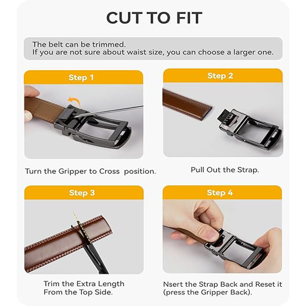 Ceinture garçon à cliquet avec fermeture à snap réglable pour usage occasionnel et formel