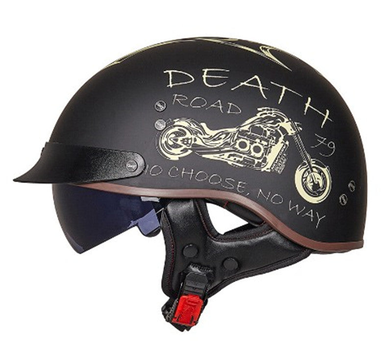 Casque respirant rétro moto