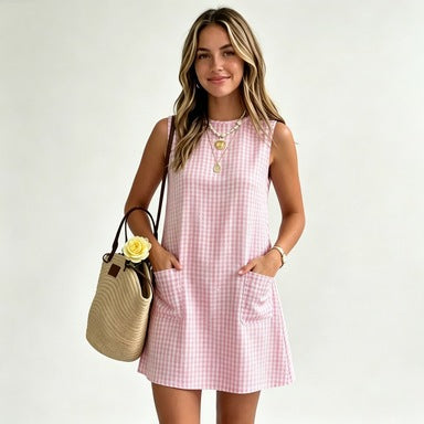 Robe en Plaid d'arrivée d'été