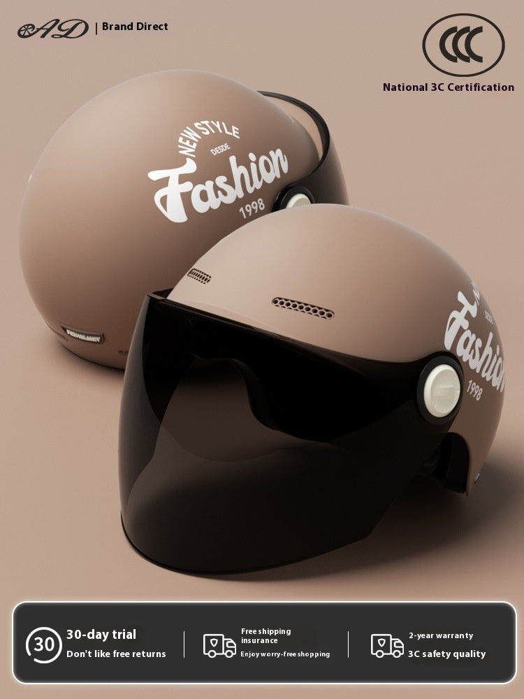 Femmes Quatre Saisons Universal Batterie Voiture Half Casque