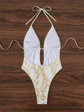 Maillot de bain en une seule pièce pour femmes mode avec détails en dentelle