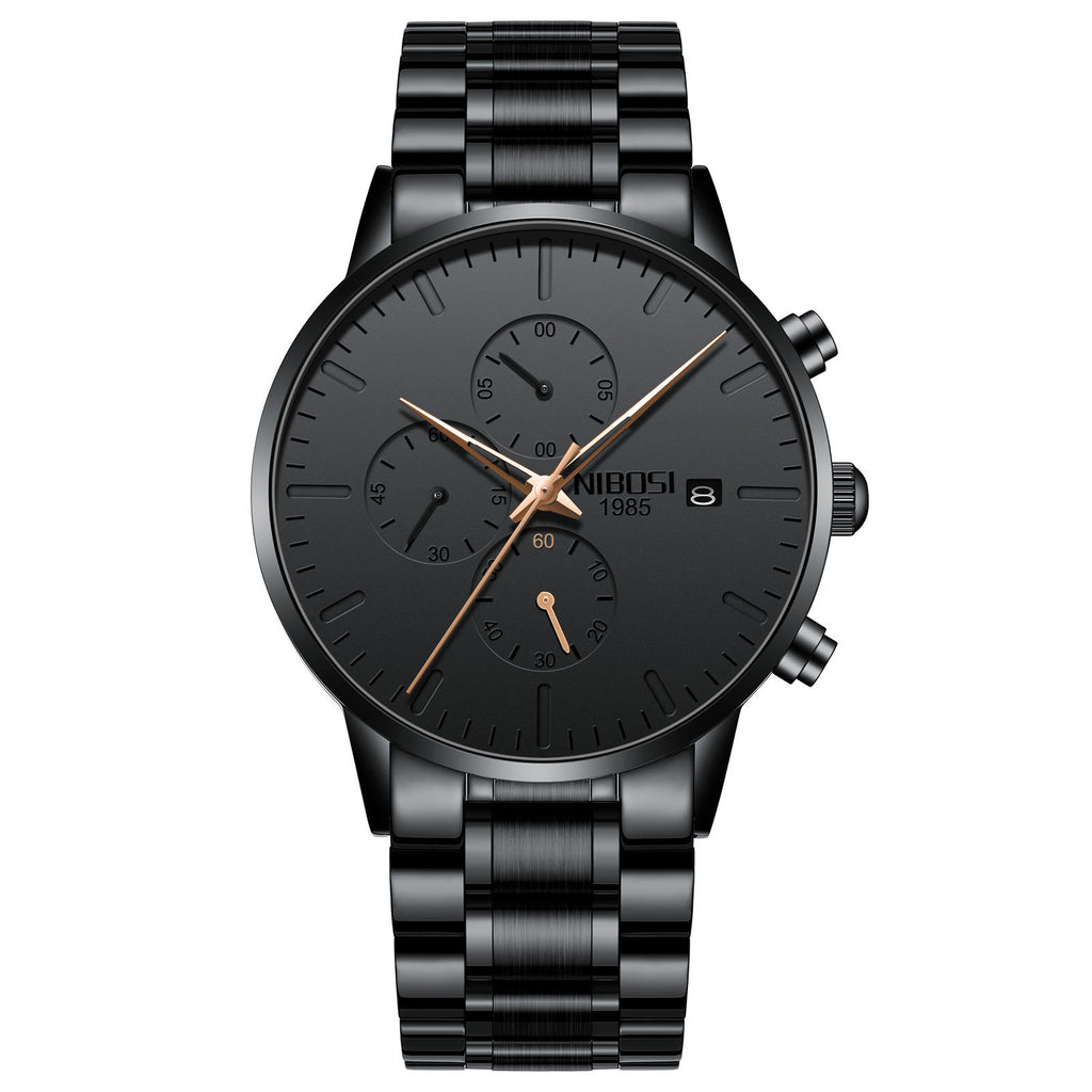 Montre Quartz Multifonctionnelle Homme Anti-Lumineuse