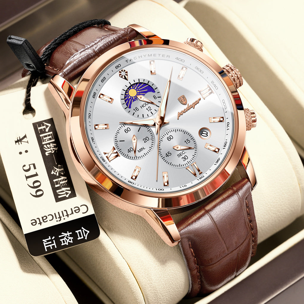 Montre masculine multi-fonctions sport Timing Lune Phase