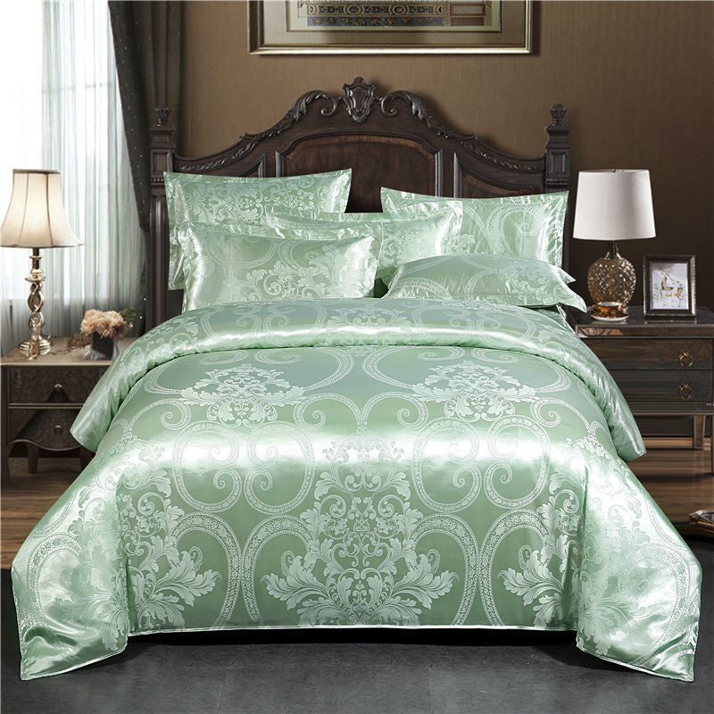 Couverture de courtepointe Jacquard européenne simple et double soie
