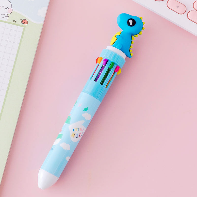 Stylo à bille de presse multicolore de dessin animé du cœur
