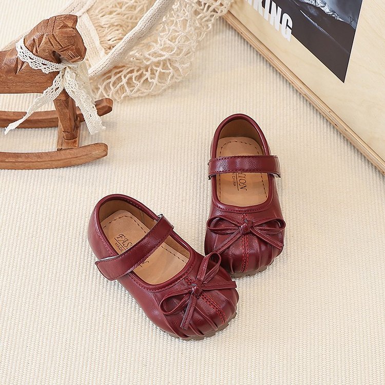 Chaussures en cuir plissé Xiaoxiangfeng