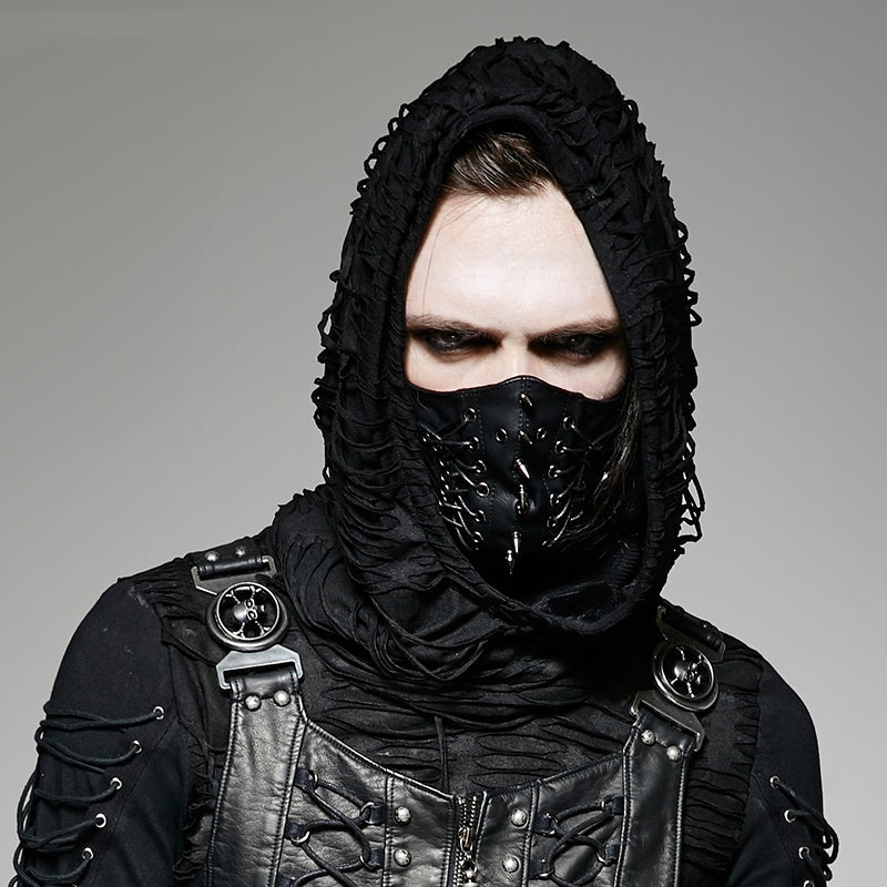 Rock Field CS Spike Unisex Punk Rope Masque en cuir