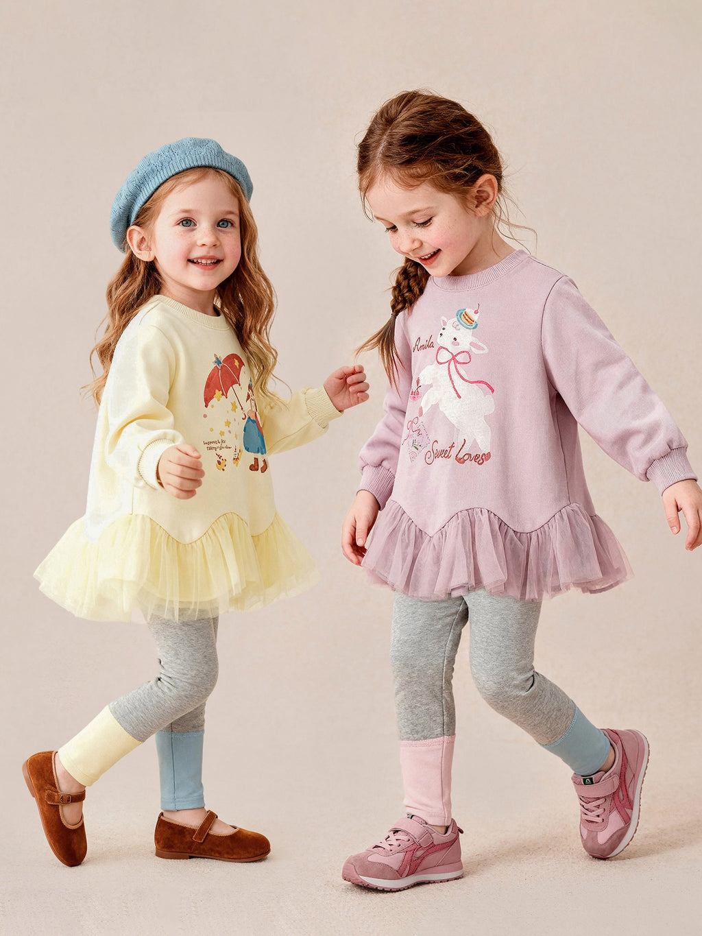 Automne Arrivée Filles Pantalons Ensemble