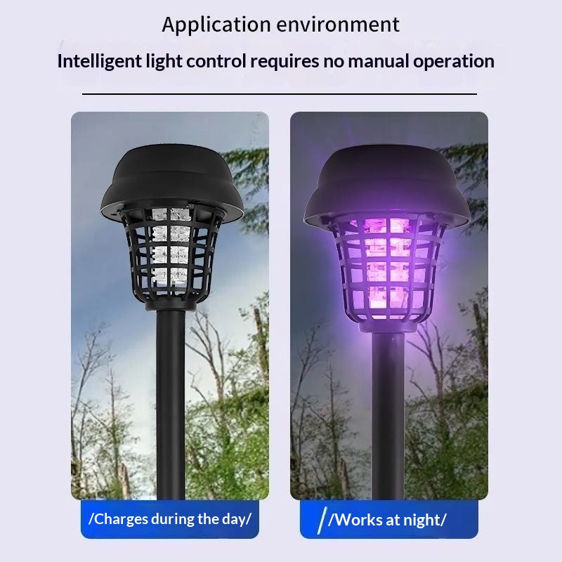 Cour extérieure à énergie solaire et lampe de jardin Mosquito-Repulsive