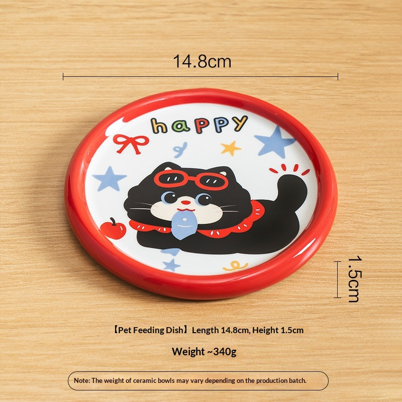Cute Cartoon Ceramic Pet Bowl