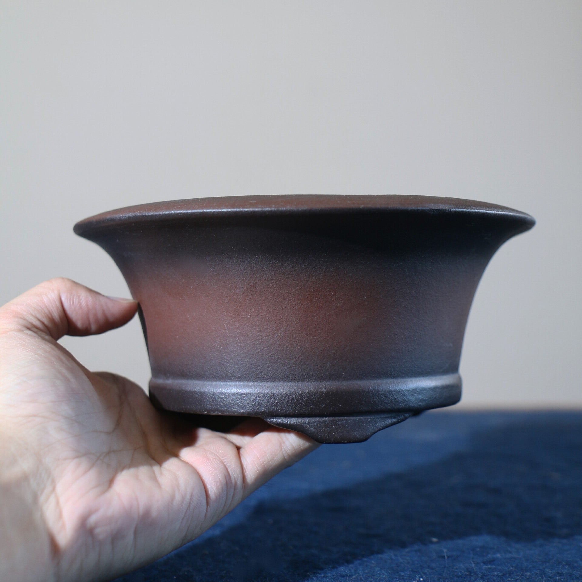 Pot de fleurs Zisha Pot rond Bonsai Pot en forme de bol Pot fait main