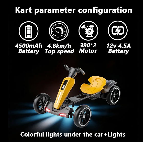 12V Pédale électrique pour enfants Go Kart