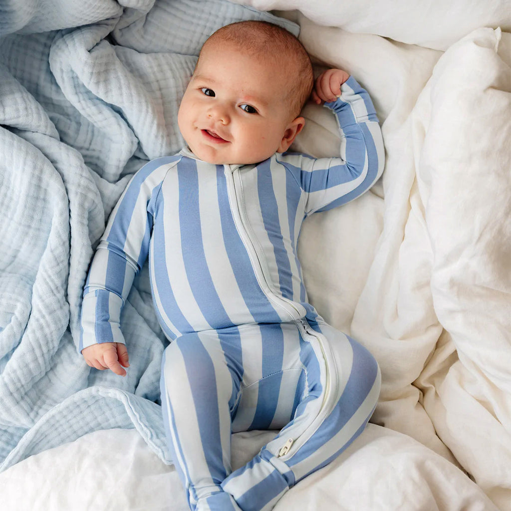 Arrivée Imprimé Bamboo à rayures Fibre Baby Onesie