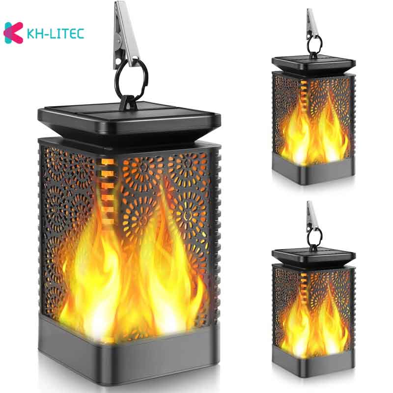 Lampes de flamme à suspension solaire Flickering Light Waterproof Garden Décoration Loi extérieure