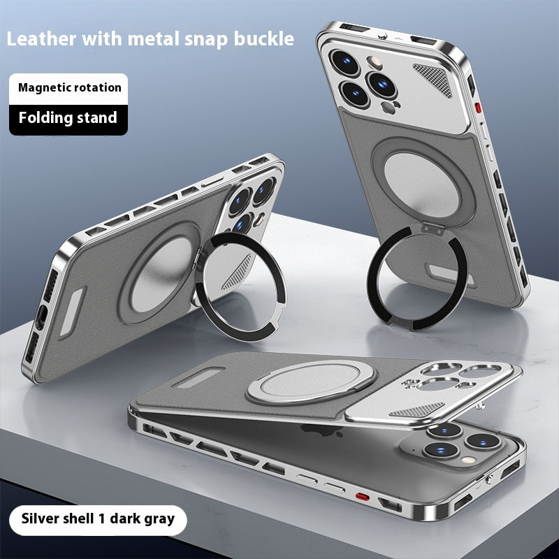 Bracelet rotatif en cuir d'alliage d'aluminium de fermeture de ressort