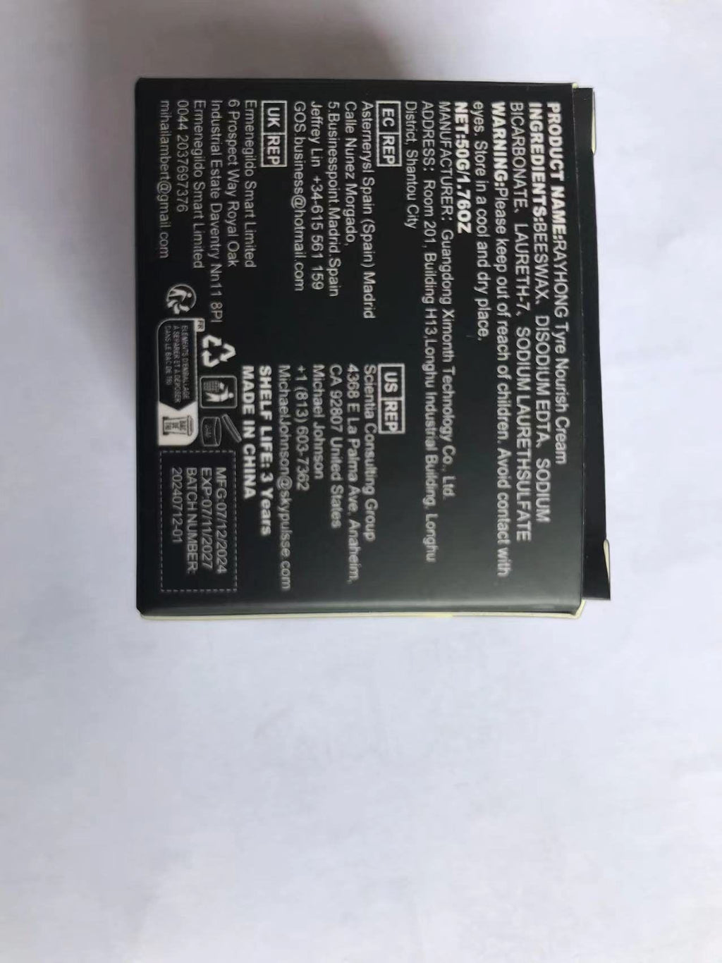 RAYHONG Automotive soin des pneus cire