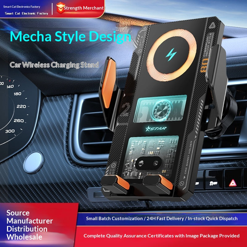 Chargeur sans fil de style mécanique haut de gamme avec détection automatique conçue spécifiquement Fo