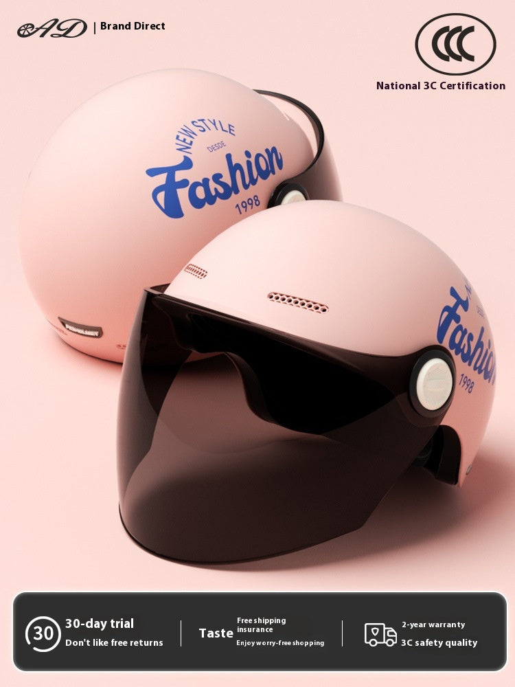 Femmes Quatre Saisons Universal Batterie Voiture Half Casque