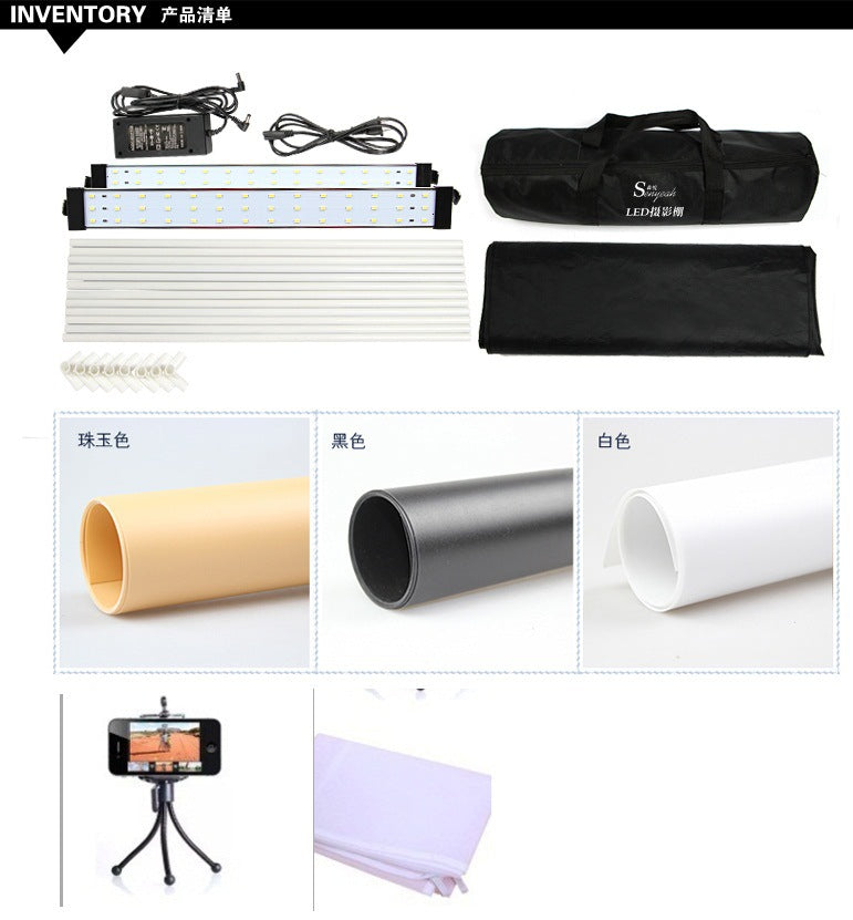 LED studio 60cmLED boîte à lumière studio costume petite boîte à photo LED