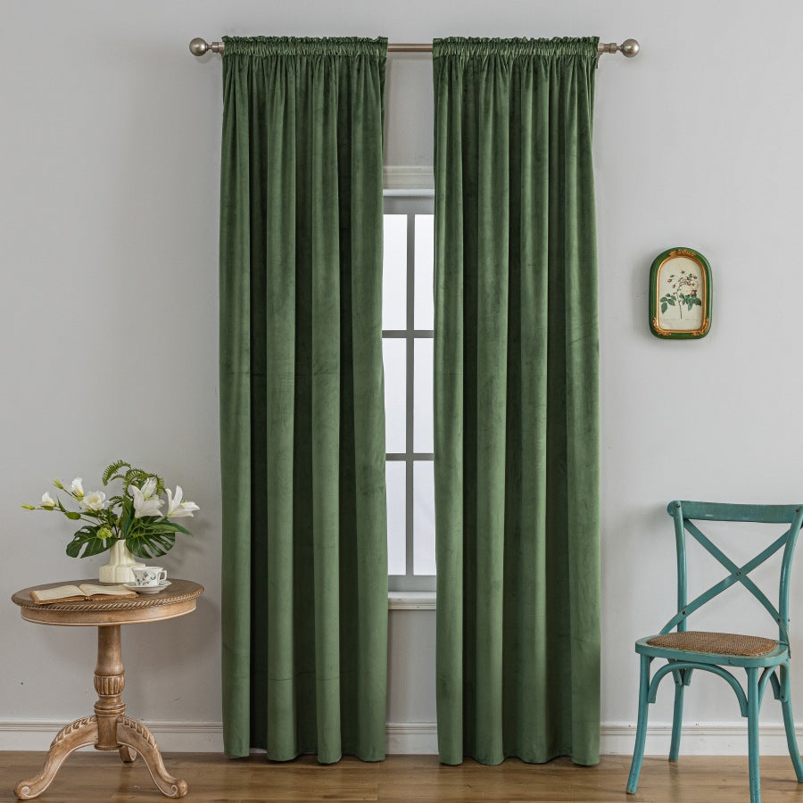 Velvet Luxury Natural Drape Confortable Soft Home Décoration Rideau d'ombrage haute